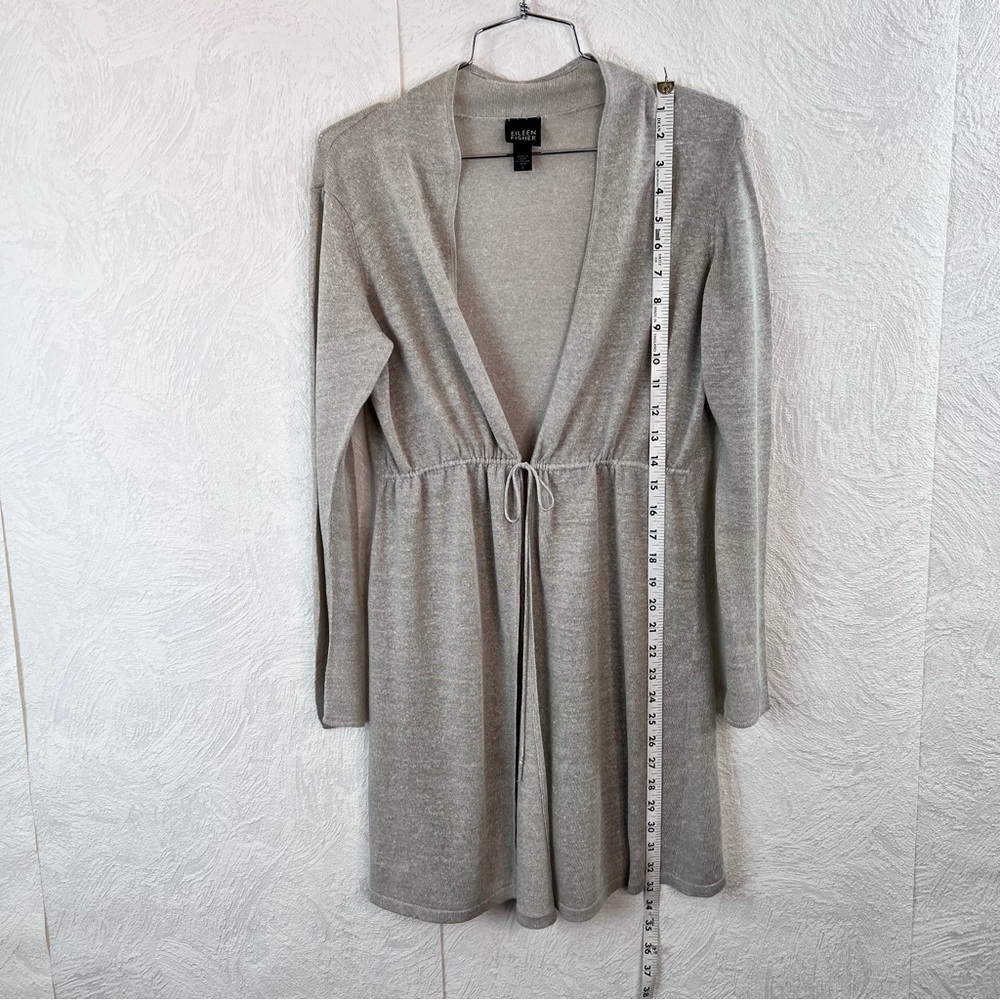 Eileen Fisher Linen and Silk Blend Gray Sweater Size Small - Picture 3 of 7
